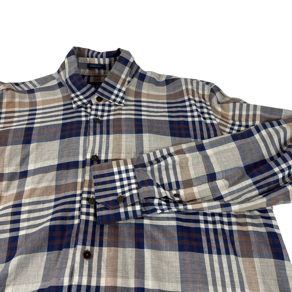 Calder Carmel Limeted Edition Plaid Button Shirt‎ Sz XL Mens Pocket